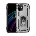 BUĞZ İphone 12 Kılıf Sofya Yüzüklü Silikon Kapak - Gümüş