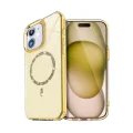 BUĞZ İphone 12 Live Diamond Magsafe Kapak - Sarı