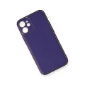 BUĞZ İphone 12 Mini Kılıf Coco Deri Silikon Kapak - Mor