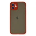 BUĞZ İphone 12 Mini Kılıf Montreal Silikon Kapak - Kırmızı