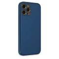 BUĞZ İphone 12 Pro Kılıf Coco Deri Silikon Kapak - Açık Mavi