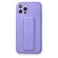 BUĞZ İphone 12 Pro Kılıf Coco Deri Standlı Kapak - Koyu Lila