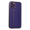 BUĞZ İphone 12 Pro Kılıf Coco Deri Standlı Kapak - Mor