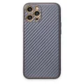 BUĞZ İphone 12 Pro Kılıf Coco Karbon Silikon - Gri