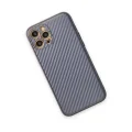 BUĞZ İphone 12 Pro Kılıf Coco Karbon Silikon - Gri