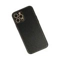 BUĞZ İphone 12 Pro Kılıf Coco Karbon Silikon - Siyah