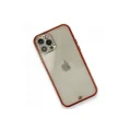 BUĞZ İphone 12 Pro Kılıf Liva Taşlı Silikon - Kırmızı