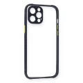 BUĞZ İphone 12 Pro Kılıf Miami Şeffaf Silikon - Lacivert