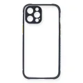BUĞZ İphone 12 Pro Kılıf Miami Şeffaf Silikon - Lacivert