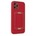 BUĞZ İphone 12 Pro Max Kılıf Coco Elit Kapak - Kırmızı