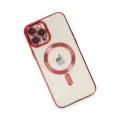 BUĞZ İphone 12 Pro Max Kılıf Kross Magneticsafe Kapak - Kırmızı