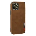 BUĞZ İphone 12 Pro Max Kılıf Loop Deri Silikon - Kahverengi