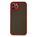 BUĞZ İphone 12 Pro Max Kılıf Montreal Silikon Kapak - Kırmızı