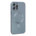 BUĞZ İphone 12 Pro Max Kılıf Moshi Lens Magneticsafe Silikon - Sierra Blue