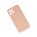BUĞZ İphone 12 Pro Max Kılıf Nano İçi Kadife Silikon - Pudra