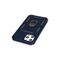 BUĞZ İphone 12 Pro Max Kılıf Pars Lens Yüzüklü Silikon - Lacivert