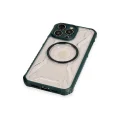 BUĞZ İphone 12 Pro Max Kılıf Prag Magneticsafe Kapak - Koyu Yeşil