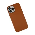 BUĞZ İphone 13 Pro Kılıf Asya Deri Silikon - Kahverengi