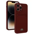 BUĞZ İphone 13 Pro Kılıf Kelvin Kartvizitli Silikon - Bordo