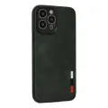 BUĞZ İphone 13 Pro Kılıf Loop Deri Silikon - Yeşil
