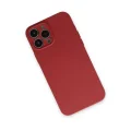 BUĞZ İphone 13 Pro Kılıf Nano İçi Kadife Silikon - Kiremit