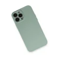 BUĞZ İphone 13 Pro Kılıf Nano İçi Kadife Silikon - Su Yeşili