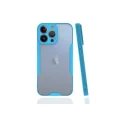 BUĞZ İphone 13 Pro Kılıf Platin Silikon - Mavi