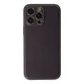 BUĞZ İphone 13 Pro Max Kılıf Coco Deri Silikon Kapak - Derin Mor