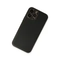 BUĞZ İphone 13 Pro Max Kılıf Coco Deri Silikon Kapak - Siyah