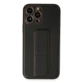 BUĞZ İphone 13 Pro Max Kılıf Coco Deri Standlı Kapak - Siyah