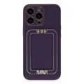 BUĞZ İphone 13 Pro Max Kılıf Coco Elit Kapak - Derin Mor