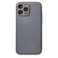 BUĞZ İphone 13 Pro Max Kılıf Coco Karbon Silikon - Gri