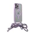 BUĞZ İphone 13 Pro Max Kılıf Divo Lazer Askılı Magsafe Kapak - Lila
