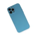 BUĞZ İphone 13 Pro Max Kılıf Nano İçi Kadife Silikon - Mavi