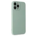 BUĞZ İphone 13 Pro Max Kılıf Nano İçi Kadife Silikon - Su Yeşili