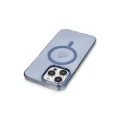BUĞZ İphone 13 Pro Max Kılıf Tron Şeffaf Magsafe Kapak - Mavi