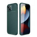 BUĞZ İphone 14 Kılıf Auto Focus Karbon Kapak - Koyu Yeşil