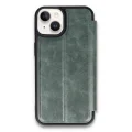 BUĞZ İphone 14 Kılıf Flip Cover - Koyu Yeşil