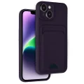 BUĞZ İphone 14 Kılıf Kelvin Kartvizitli Silikon - Derin Mor
