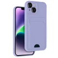 BUĞZ İphone 14 Kılıf Kelvin Kartvizitli Silikon - Lila