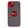 BUĞZ İphone 14 Kılıf Montreal Yüzüklü Silikon Kapak - Kırmızı