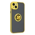 BUĞZ İphone 14 Kılıf Montreal Yüzüklü Silikon Kapak - Sarı