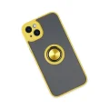 BUĞZ İphone 14 Kılıf Montreal Yüzüklü Silikon Kapak - Sarı