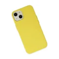 BUĞZ İphone 14 Kılıf Nano İçi Kadife Silikon - Sarı