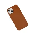 BUĞZ İphone 14 Plus Kılıf Asya Deri Silikon - Kahverengi