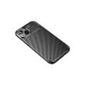 BUĞZ İphone 14 Plus Kılıf Auto Focus Karbon Kapak - Siyah