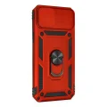 BUĞZ İphone 14 Plus Kılıf Pars Lens Yüzüklü Silikon - Kırmızı