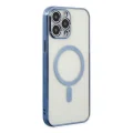 BUĞZ İphone 14 Pro Kılıf Magneticsafe Lazer Silikon - Sierra Blue
