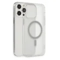 BUĞZ İphone 14 Pro Kılıf Matte Şeffaf Magneticsafe - Şeffaf