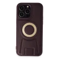 BUĞZ İphone 14 Pro Kılıf Merkür Magneticsafe Standlı Kapak - Derin Mor